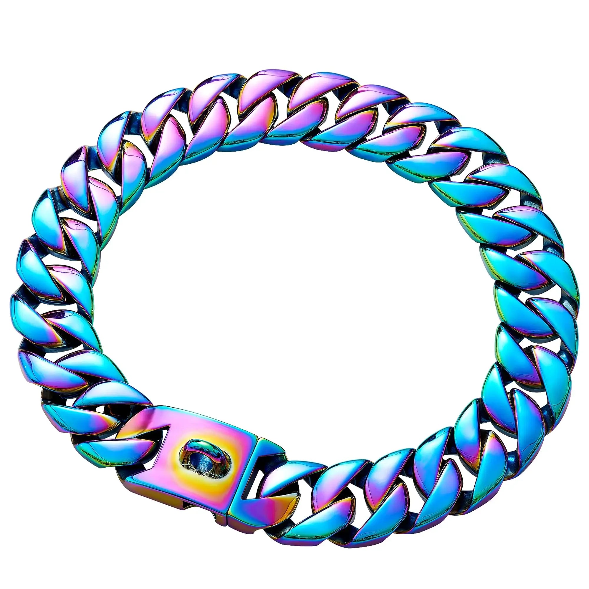 32mm Heavy-Duty Stainless Steel Dog Collar with Solid Buckle