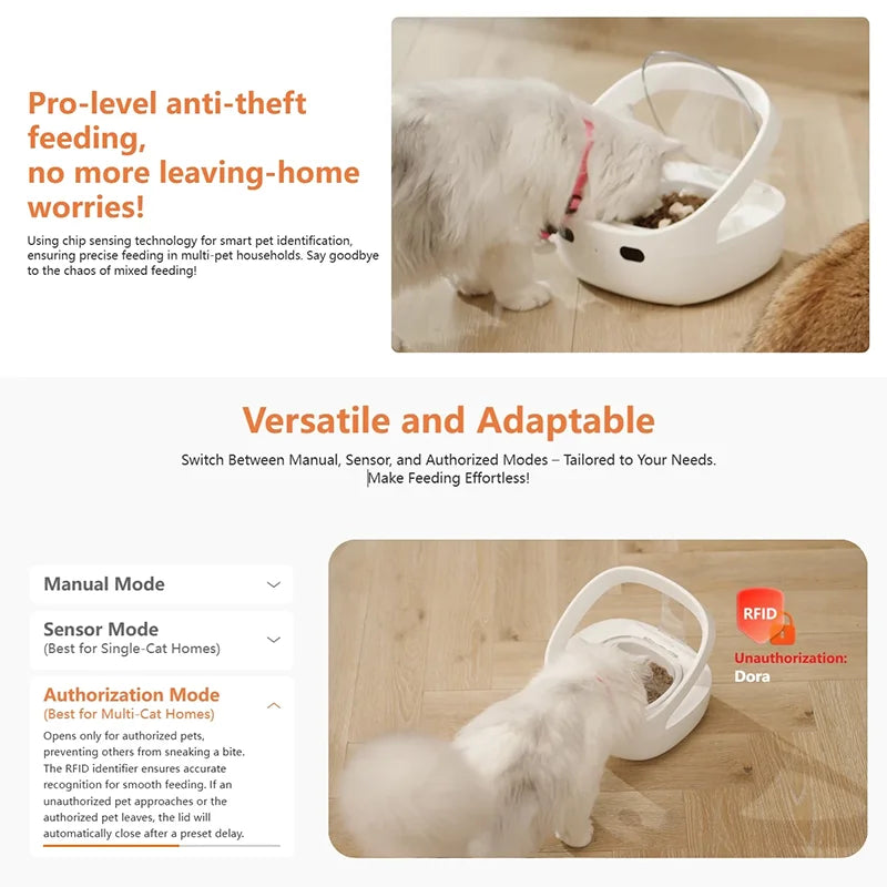 Smart Automatic Cat Feeder with WiFi & Sensor Recognition