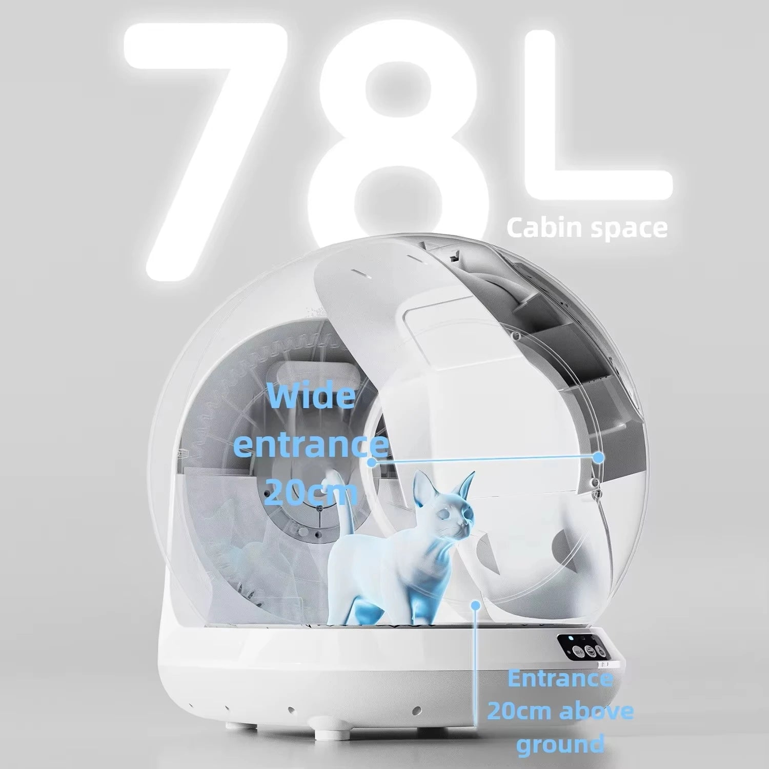78L Smart Self-Cleaning Cat Litter Box with App Control